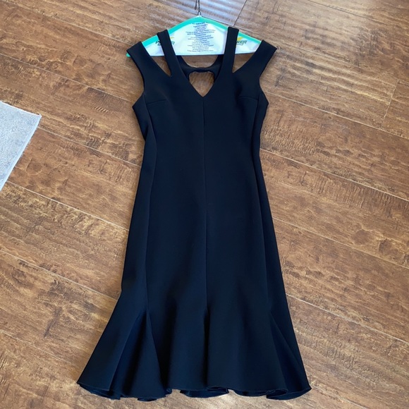 Designer Josh Goot Black Fitted Bodice Flair Skirt Dress - Picture 3 of 7